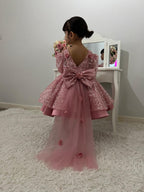 Vestido De Festa Infantil Brilhante Lacinho