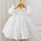 Vestido Infantil Branco Floral