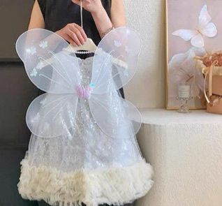 Vestido Infantil Brilhante Asinha