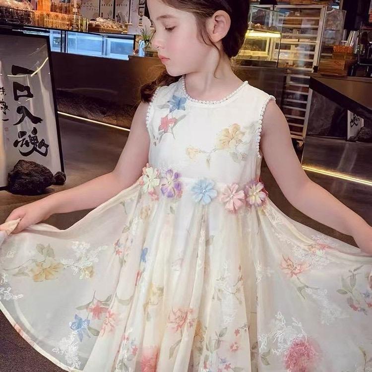 Vestido Infantil Florzinhas Coloridas