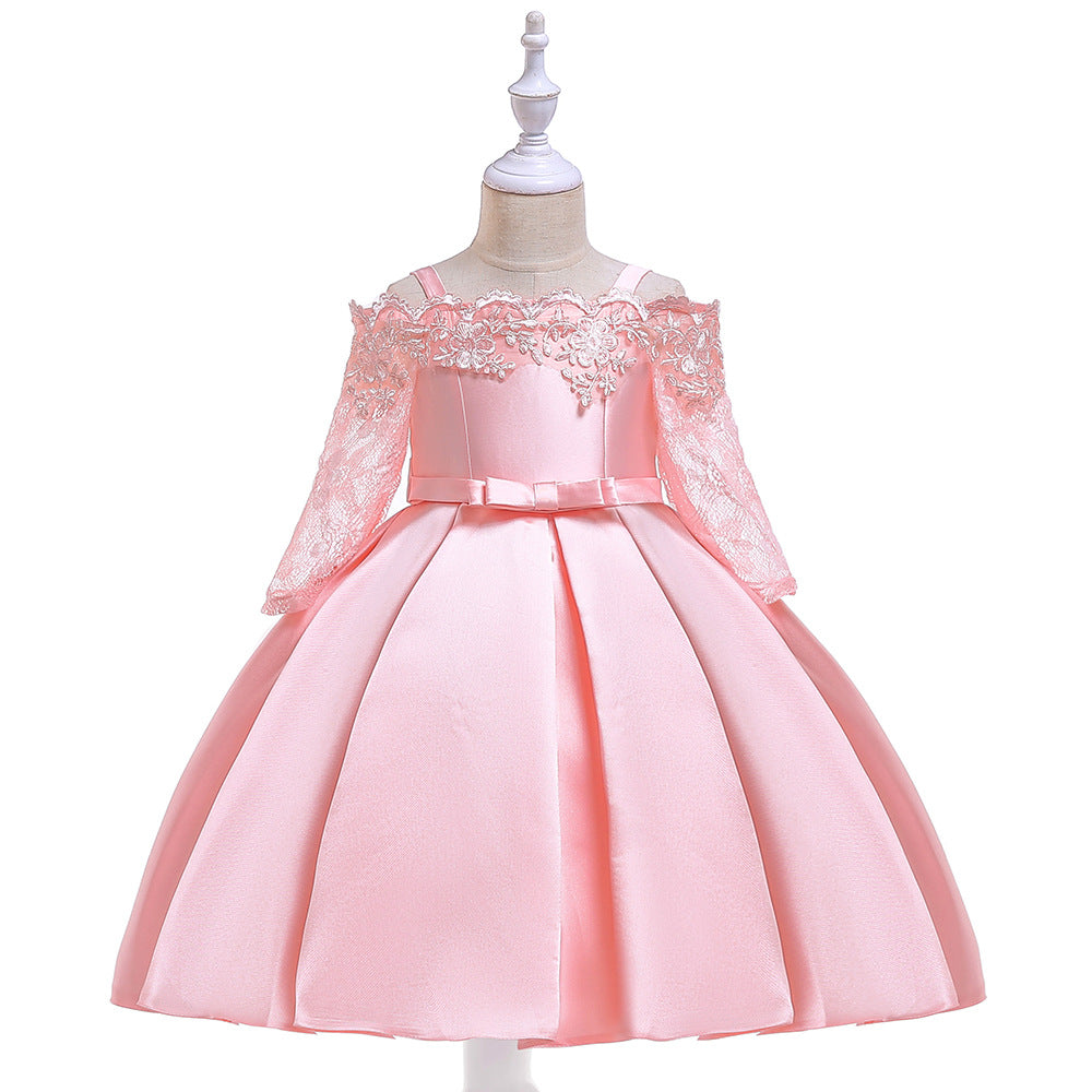 Vestido de Festa Infantil Rendado Lacinho