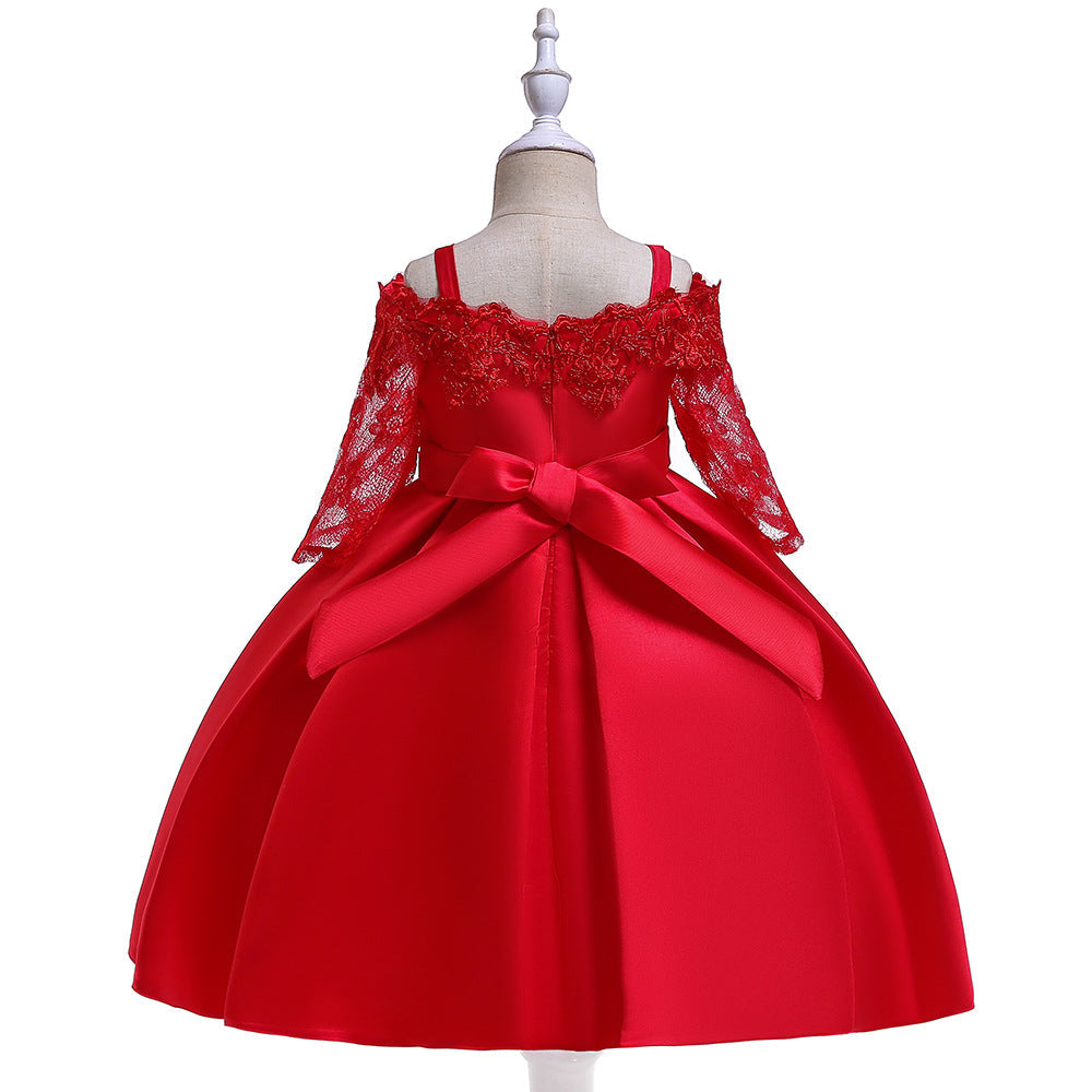 Vestido de Festa Infantil Rendado Lacinho