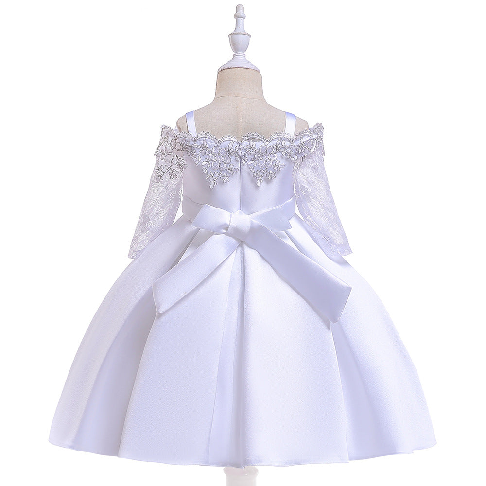 Vestido de Festa Infantil Rendado Lacinho