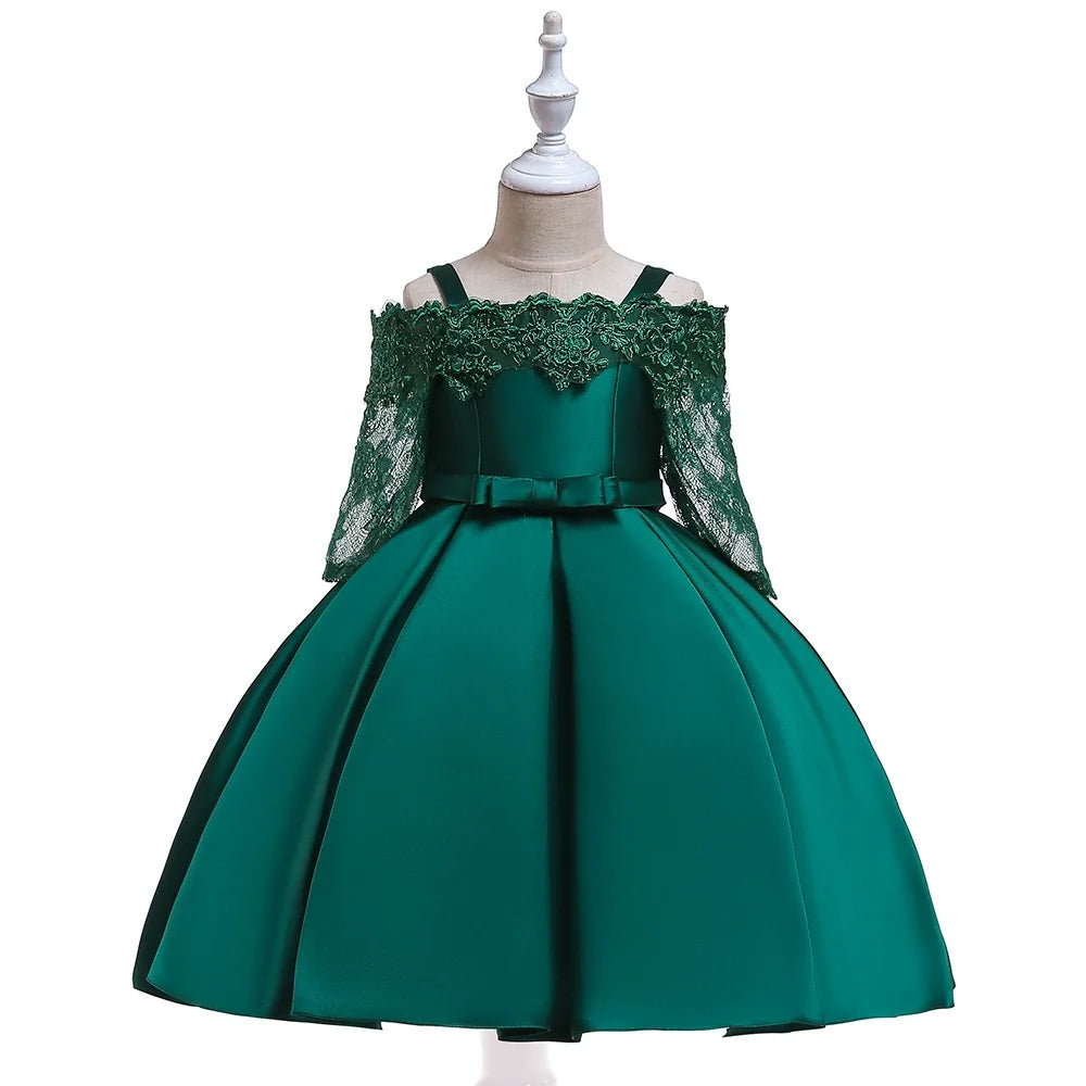 Vestido de Festa Infantil Rendado Lacinho
