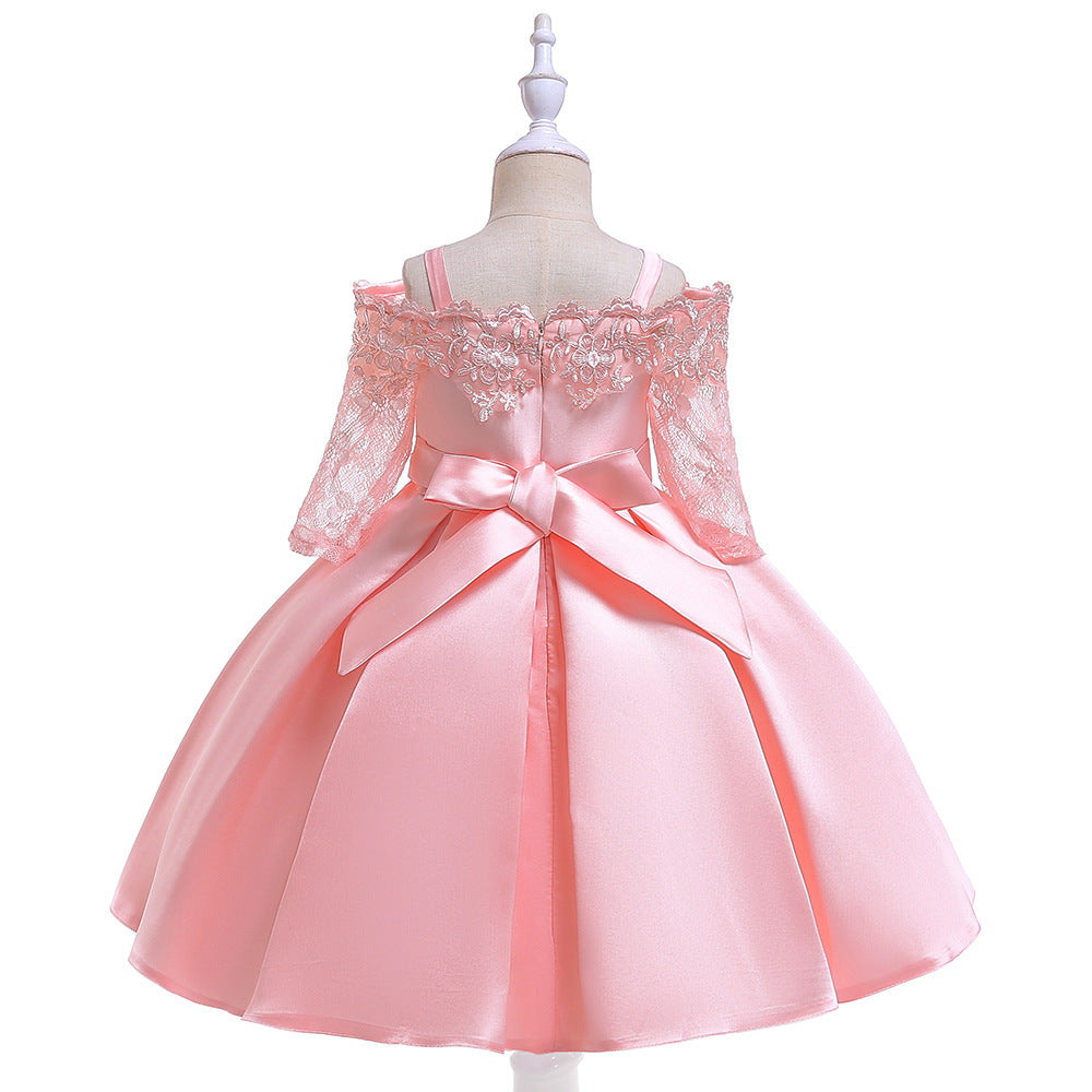 Vestido de Festa Infantil Rendado Lacinho