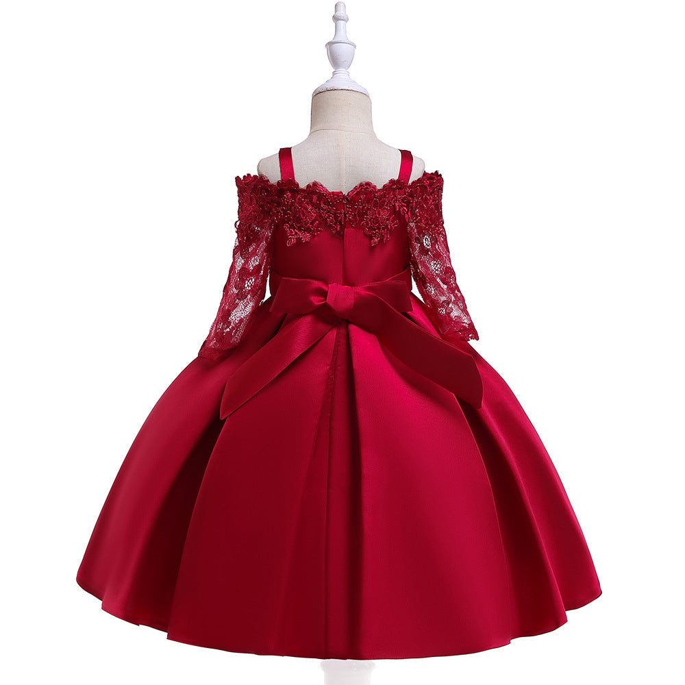Vestido de Festa Infantil Rendado Lacinho