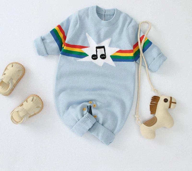 Macacão Infantil Tricô Musica