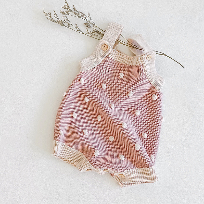 Body Infantil de Tricô Pompomzinhos