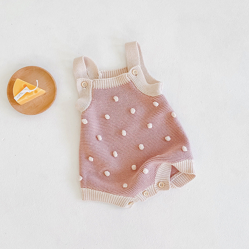 Body Infantil de Tricô Pompomzinhos
