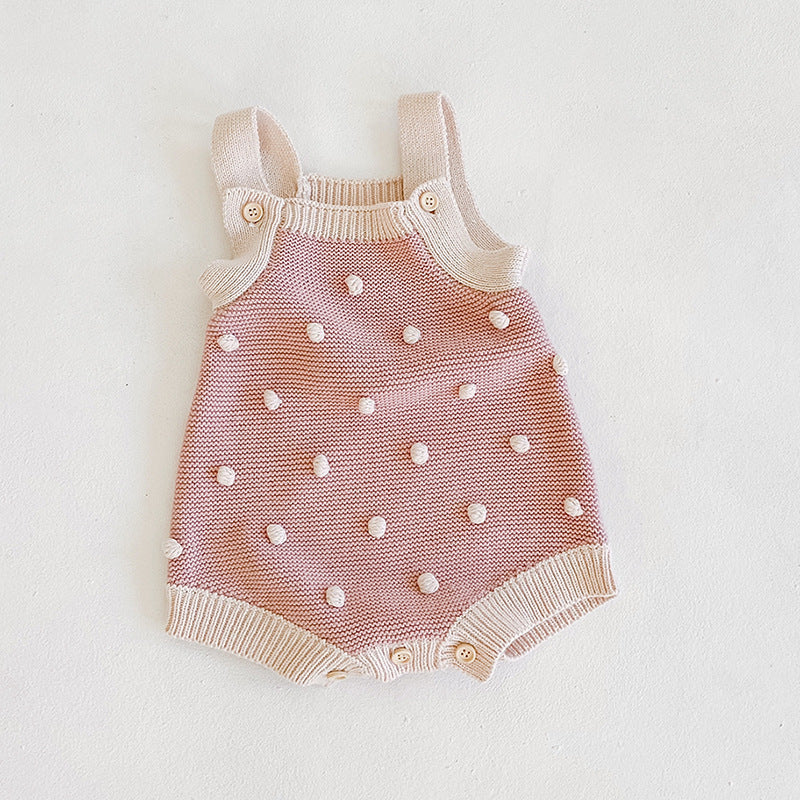 Body Infantil de Tricô Pompomzinhos