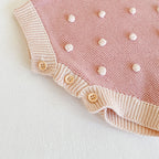 Body Infantil de Tricô Pompomzinhos