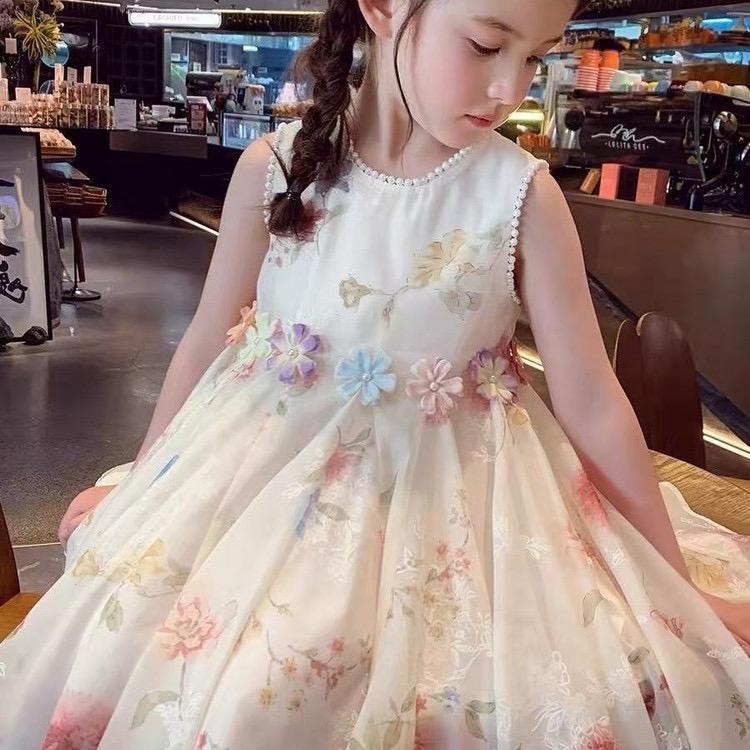 Vestido Infantil Florzinhas Coloridas
