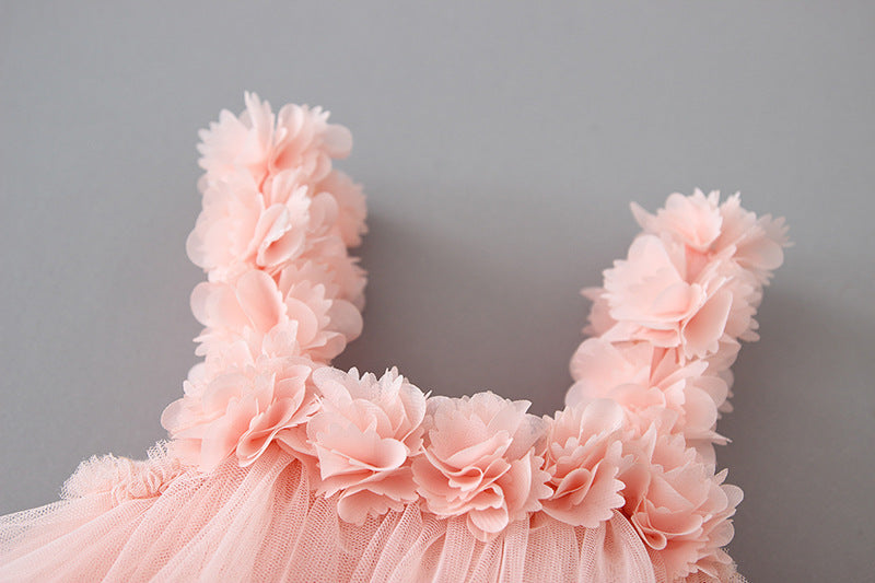 Vestido Infantil Tule Florzinhas