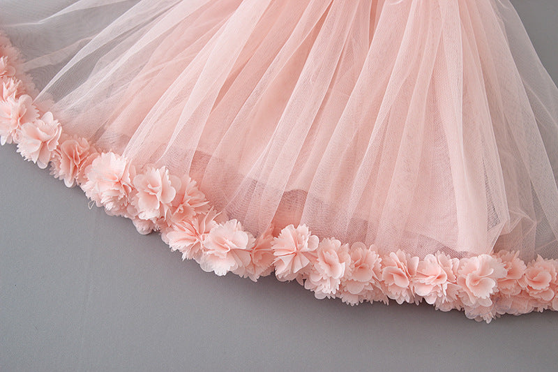 Vestido Infantil Tule Florzinhas