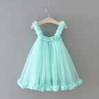 Vestido Infantil Tule Florzinhas