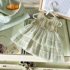 Vestido Infantil Verde Florzinhas