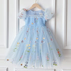 Vestido Infantil de Tule Floral