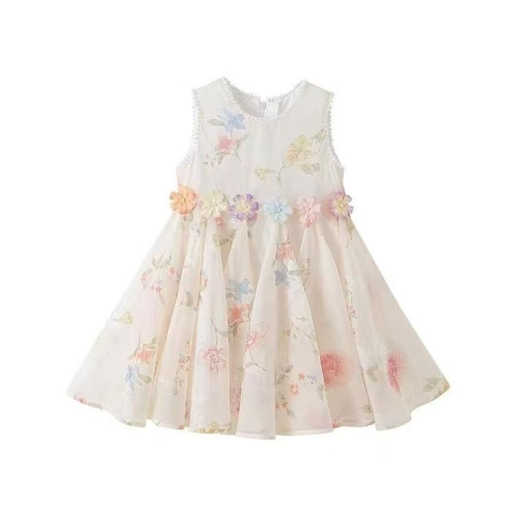 Vestido Infantil Florzinhas Coloridas