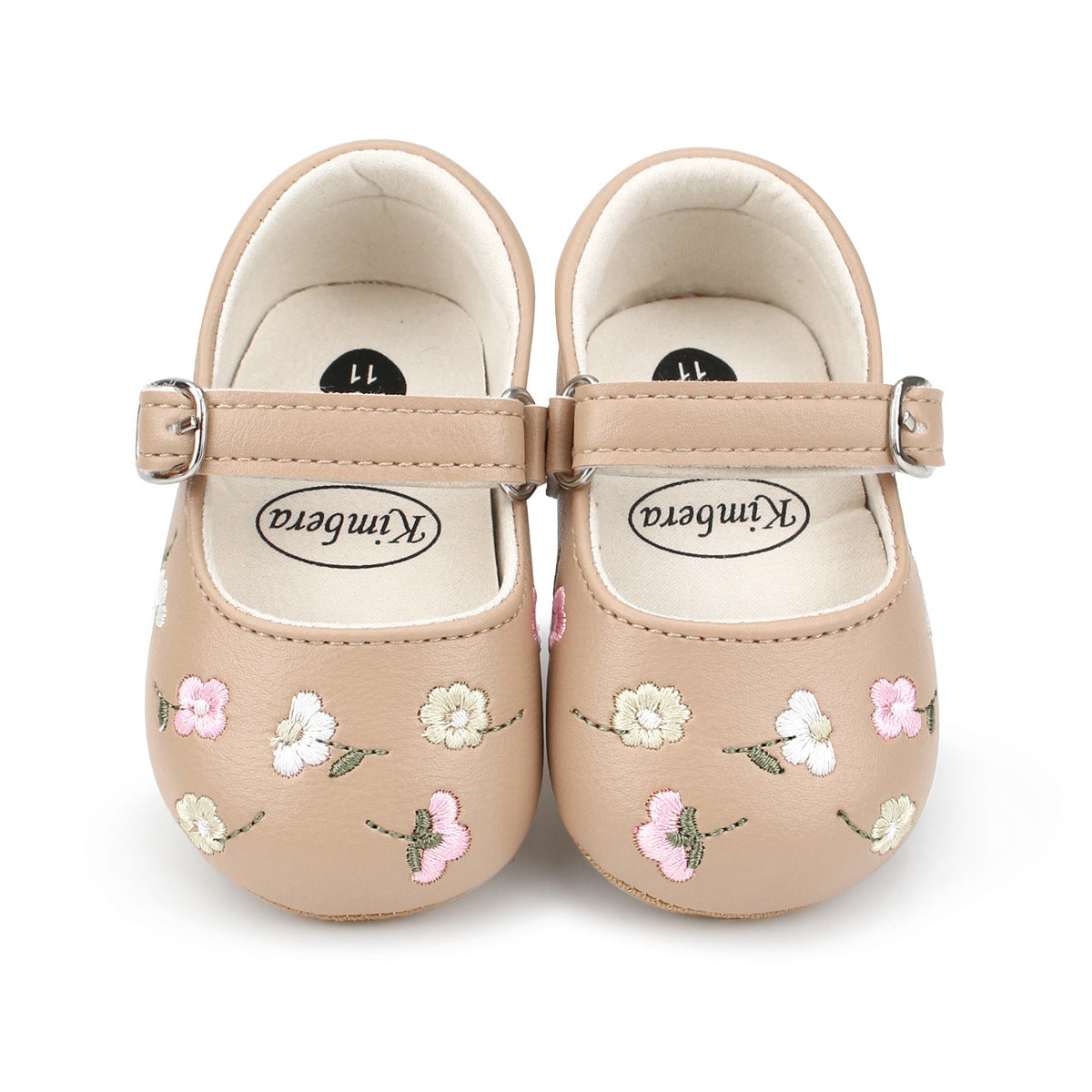 Sapato Infantil Feminino Bordado Florzinhas