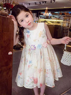 Vestido Infantil Florzinhas Coloridas