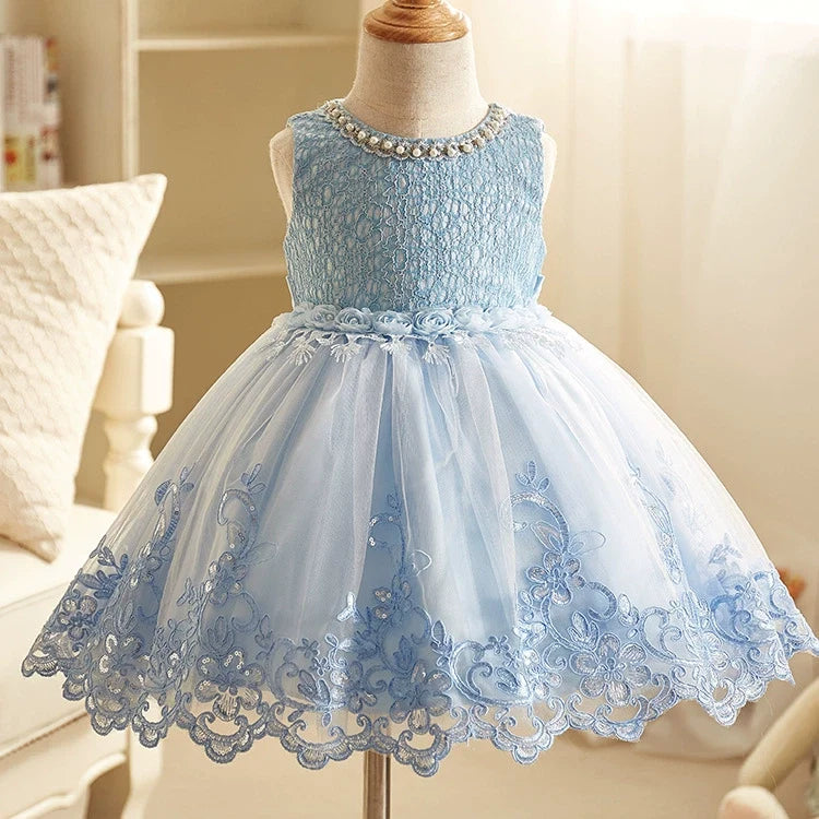 Vestido de Festa Infantil Renda Floral