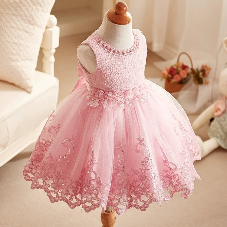 Vestido de Festa Infantil Renda Floral