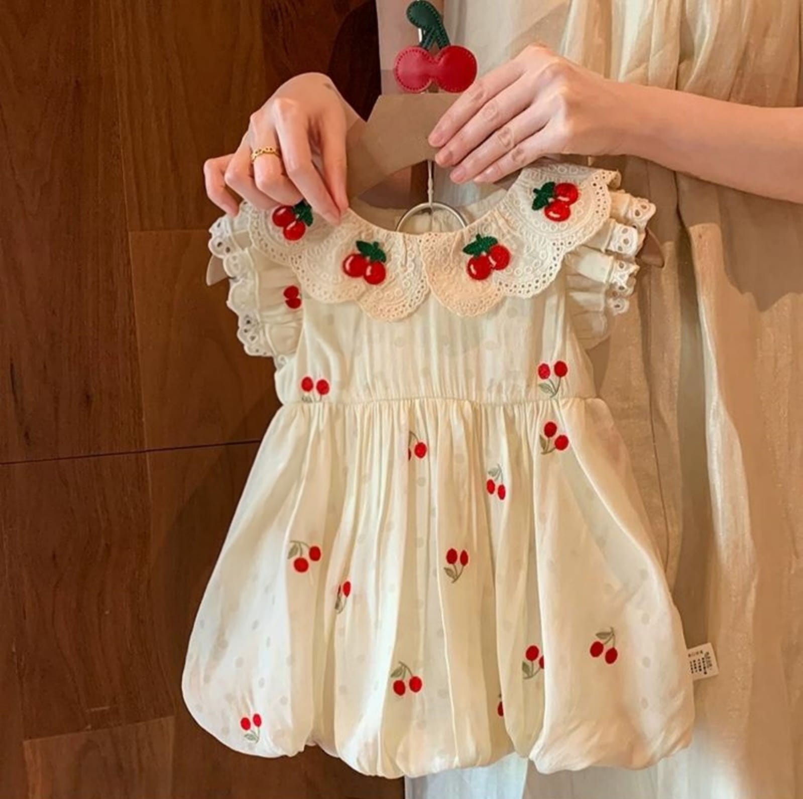Vestido Infantil Renda Cerejnha