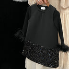 Vestido Infantil Delicado Lantejoulas