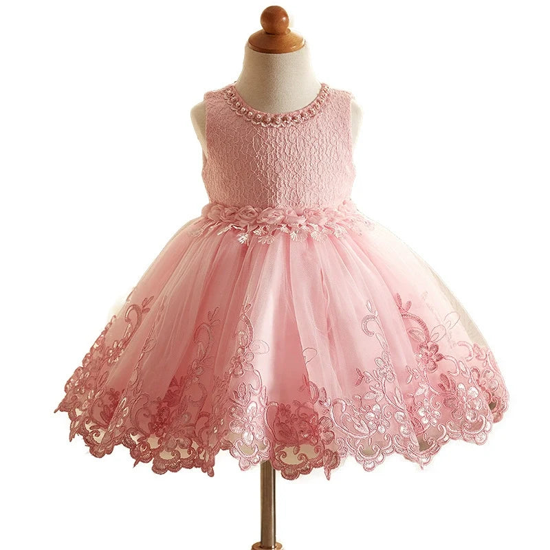 Vestido de Festa Infantil Renda Floral