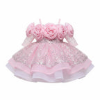 Vestido Infantil Flores Brilhantes
