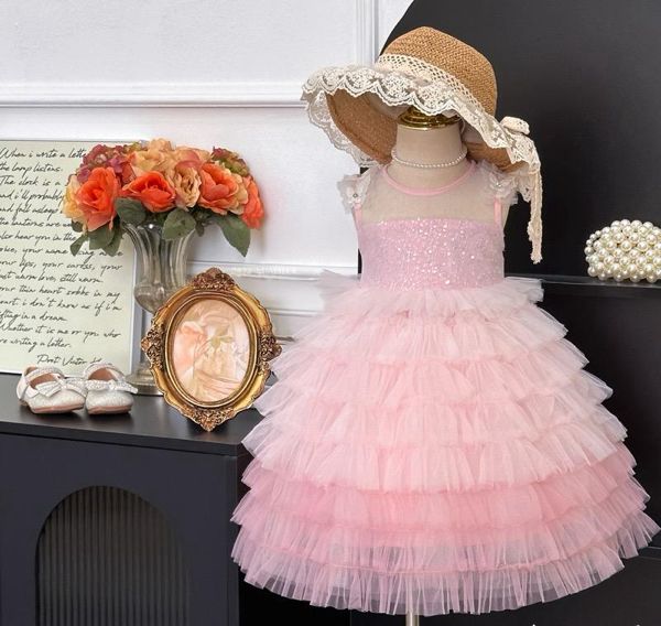 Vestido Infantil de Tule Alcinha Borboletas