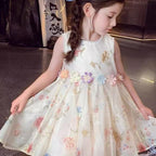 Vestido Infantil Florzinhas Coloridas