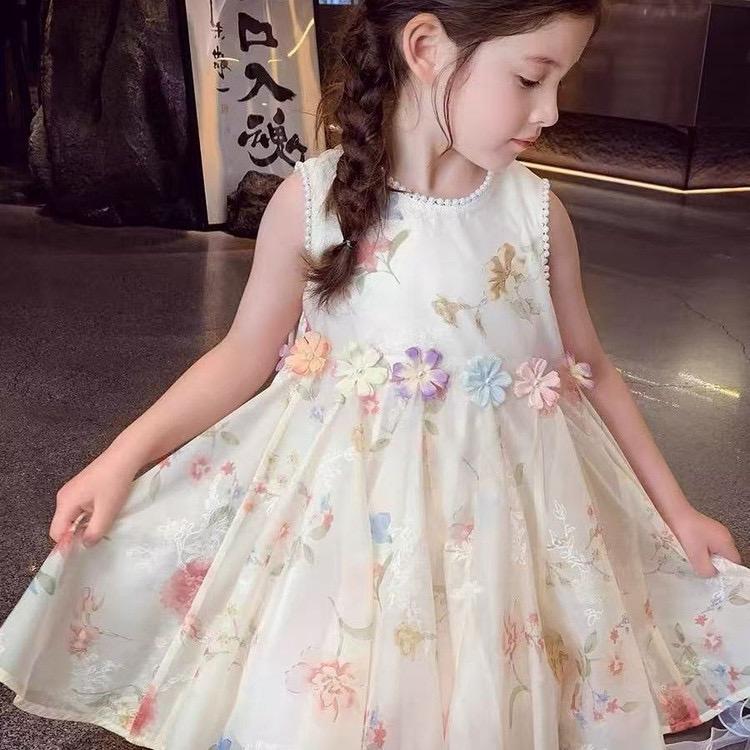 Vestido Infantil Florzinhas Coloridas