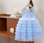 Vestido Infantil de Tule Alcinha Borboletas