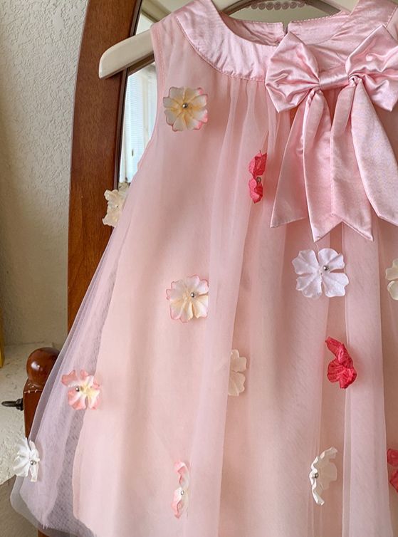 Vestido Infantil Tule Florzinhas