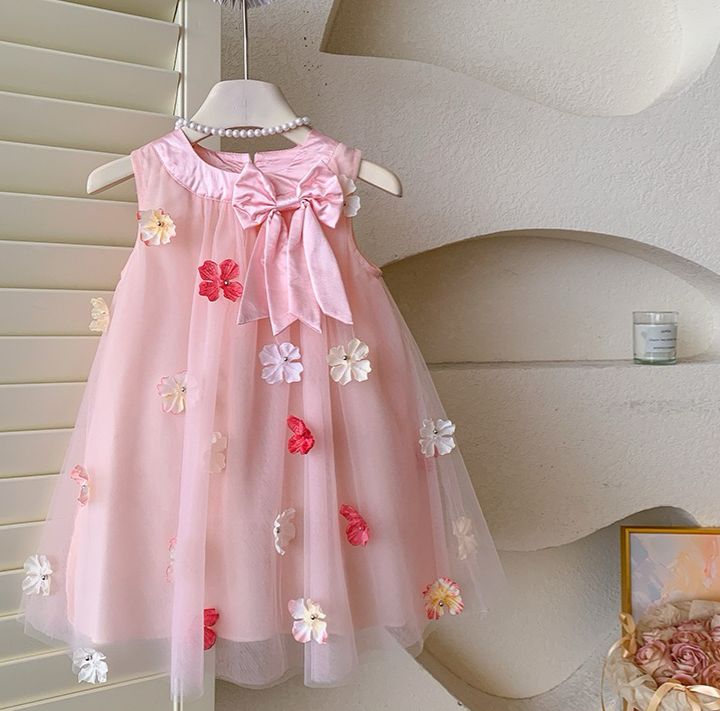 Vestido Infantil Tule Florzinhas