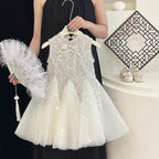 Vestido Infantil de Festa Brilhantes Tule