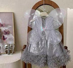 Vestido Infantil Brilhante Asinha