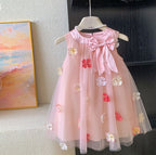Vestido Infantil Tule Florzinhas