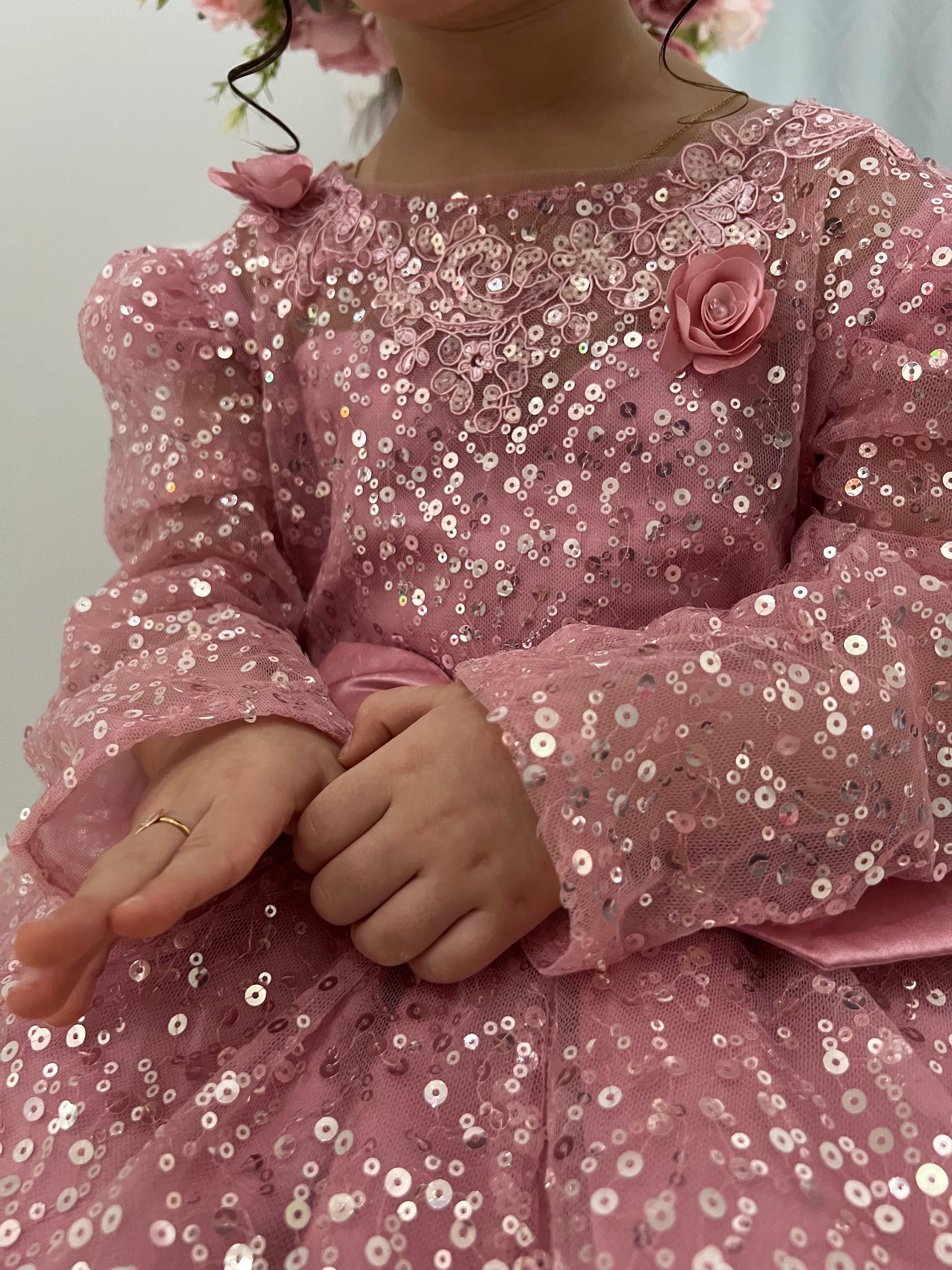 Vestido De Festa Infantil Brilhante Lacinho