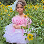 Vestido Infantil Flores Brilhantes