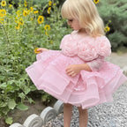 Vestido Infantil Flores Brilhantes