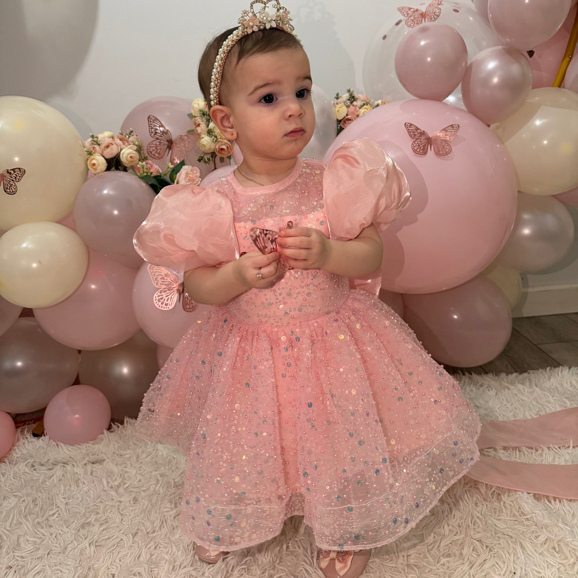 Vestido de Festa Brilhante com Lacinho