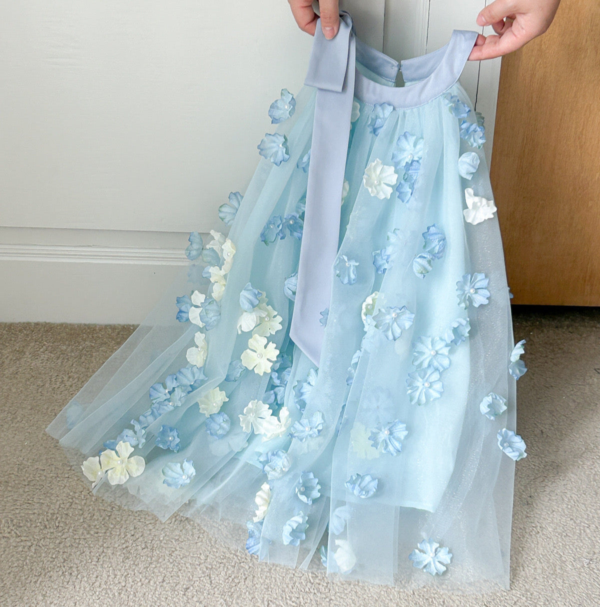 Vestido Infantil Tule Florzinhas