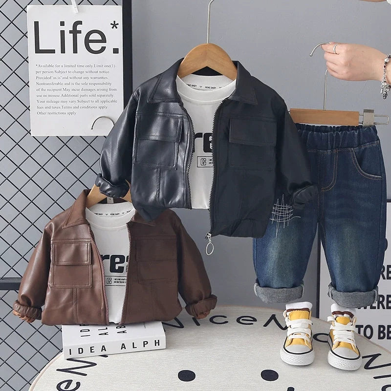 Conjunto Infantil Masculino 3 Peças Jaqueta