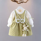 Vestido Infantil Manga Longa Lacinho