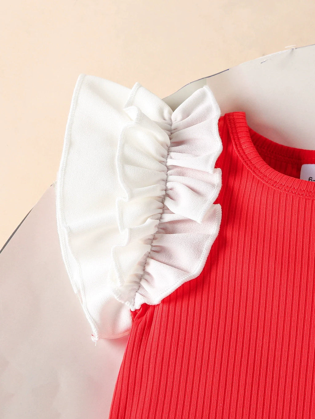 Conjunto Infantil Feminino Mangas Babadinhos e Botões