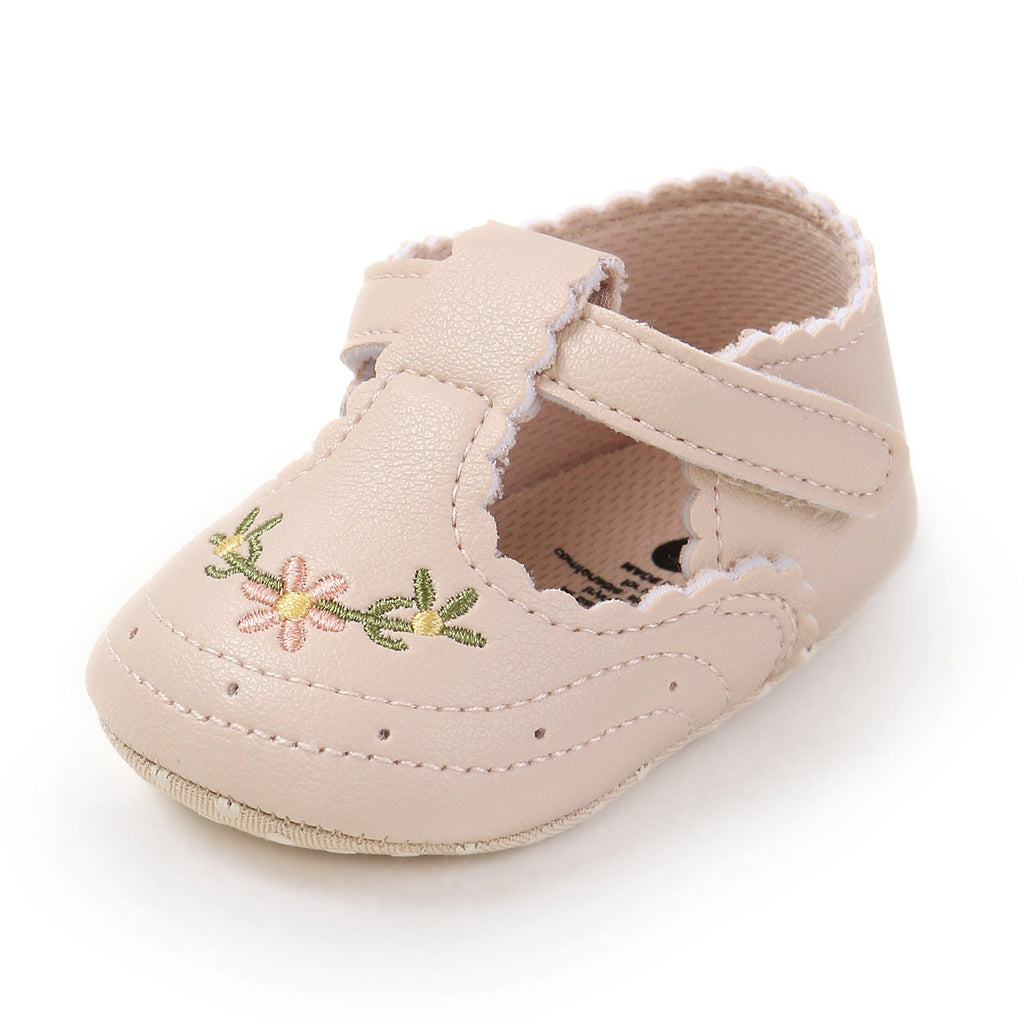 Sapato Infantil Feminino Bordado Florzinhas