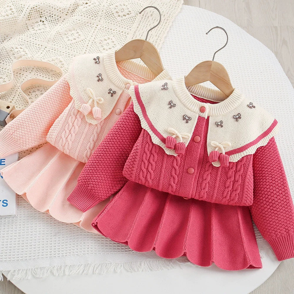 Conjunto Infantil de Tricô Lacinhos