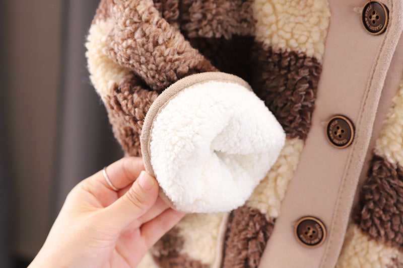 Conjunto Infantil Masculino  de Inverno Xadrez